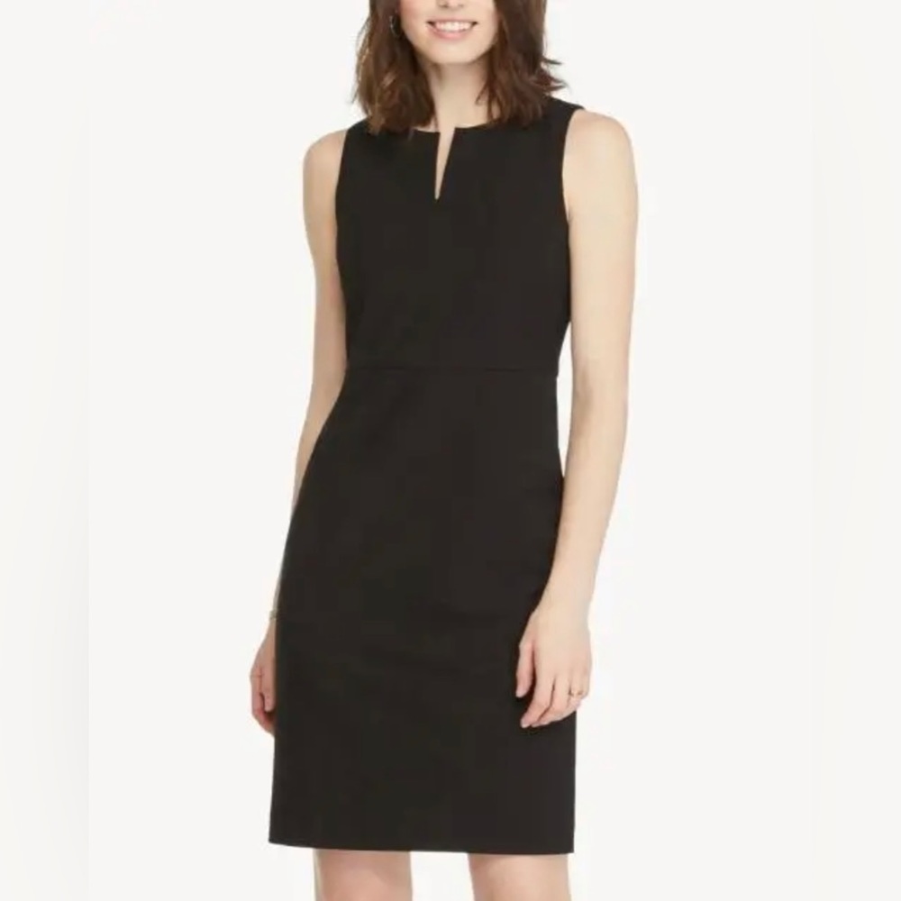 Ann Taylor classic black sheath dress in 2P